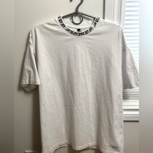 Stampd White crew neck t-shirt logo neck tattoo small men’s oversized